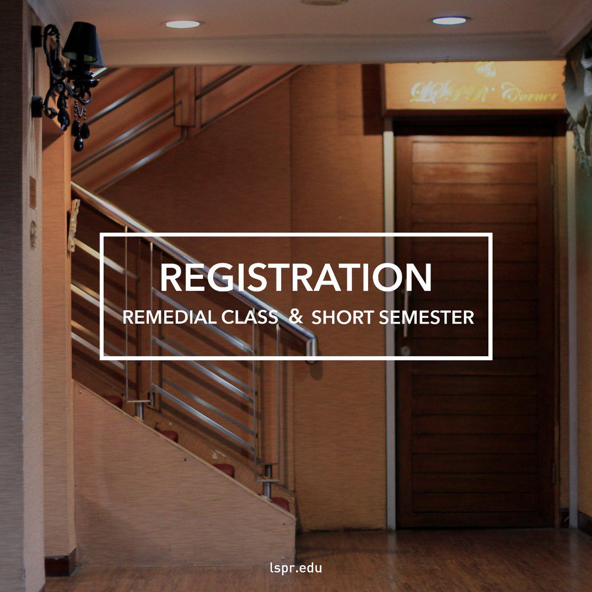 lspr_official's tweet photo. For those who need short semester and remedial class, don't forget to register!
.
You can register at Student Service Campus A or Campus B from 27th December 2017 untill 26th January 2018 at 10AM to 17PM
.
#LSPRJakarta #LSPRInfo #LSPRStudent #CampusLife #LSPR2018 https://t.co/tsuFHMx9BA