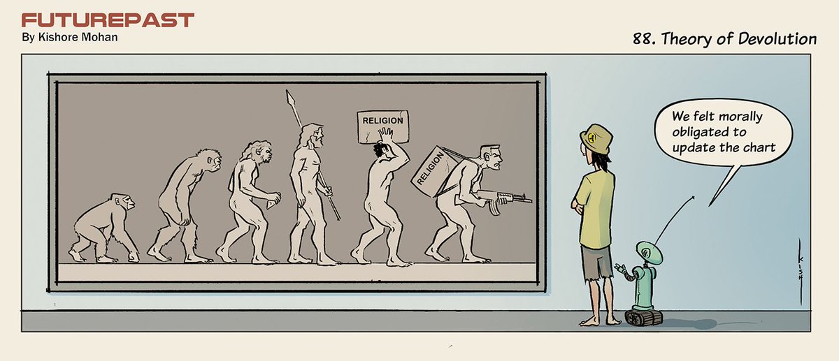 Kishoremohan's tweet photo. This is for all of you who wanted to share the original. Have a great week, guys! #futurepastcomic #mostlysequential #sundaystrip #cartoon #satire https://t.co/O2t1zrVxzs