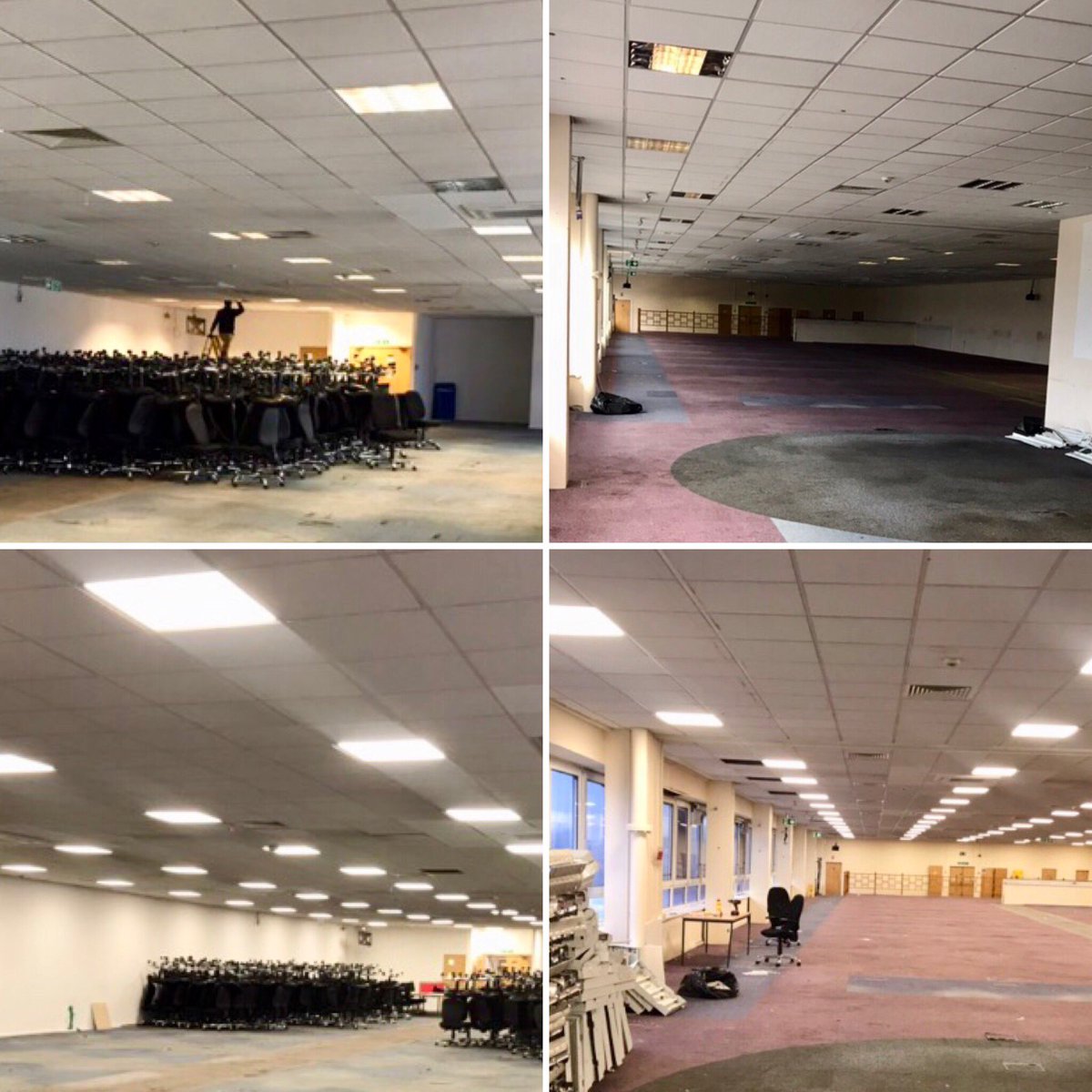 EcoSol_UK's tweet photo. ** Before &amp; After **

Swapping out dark, dingy and dirty cat2 fittings and replacing with bright, clean &amp; energy efficient LED panels.. 

What a difference 🙌🏼💡

Given the size of the office spaces our clients will be making HUGE savings on their energy bills going forward 💰 https://t.co/iGBwLQbeZ3