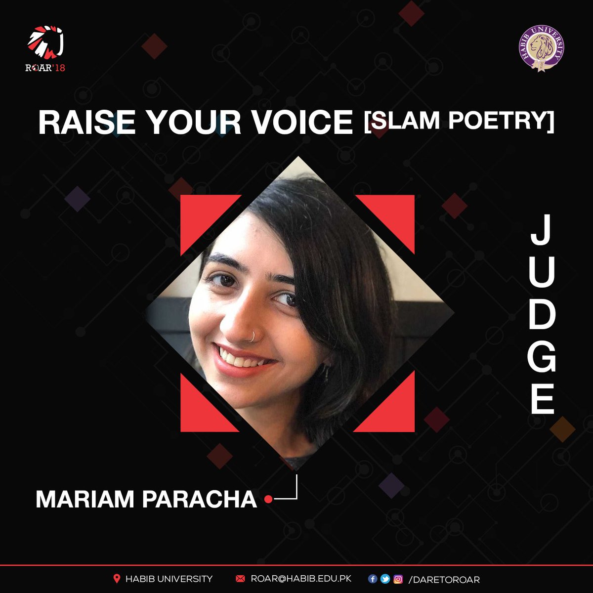 DareToRoar's tweet photo. Our honorable judges for Raise Your Voice!
Register NOW: https://t.co/XVlKC6Y2Ry https://t.co/V291mDLFzG