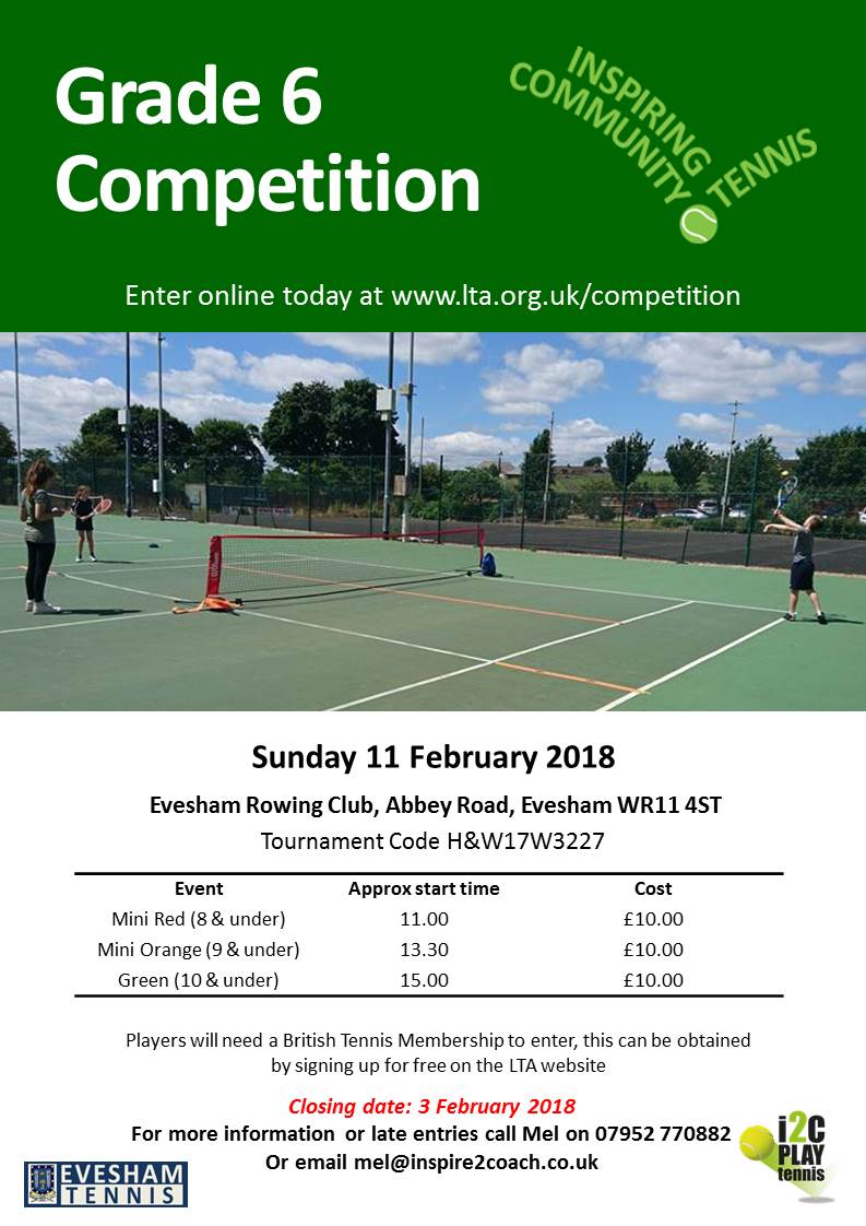 ICTTennis's tweet photo. Grade 6 Minis event for players new to competition or moving up an age group https://t.co/xsLPsAt3iI @handwtennis @WarwickshireLTA @MidsTennis @TennisShrops https://t.co/theYAld7NE