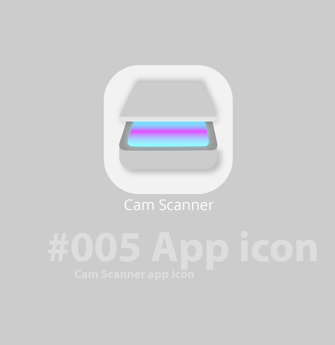 swiftrao's tweet photo. #DailyUI #005 #App icon, The first app i saw on my phone, which had sad icon, so i decided to design one for it. #Scanner https://t.co/Gdpms7Buwa