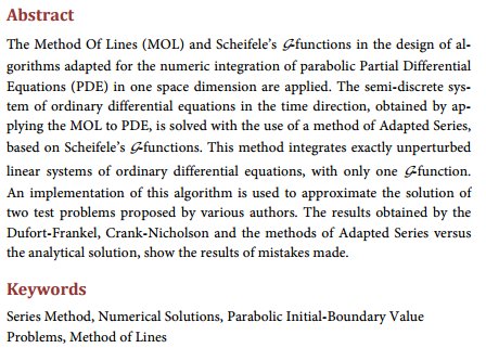 Scirp_Papers's tweet image. The G-functions Series Method Adapted to the Numerical Integration of Parabolic PDE #NumericalSolutions More @ mrw.so/4tKZzc