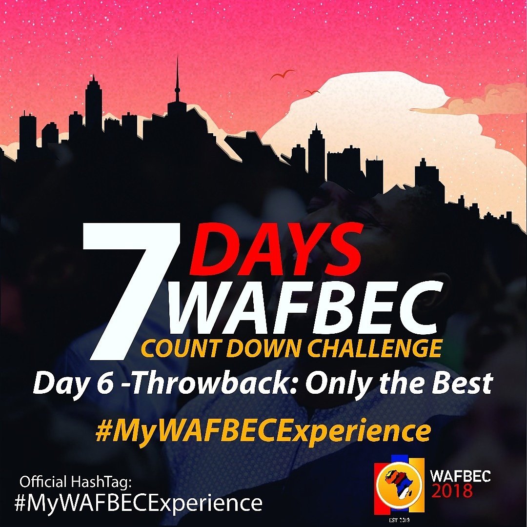 WOFBEC's tweet photo. Questions would be released hourly and answers would be posted later in the day
#MyWAFBECExperience #WAFBECThrowback #WAFBECQuotes https://t.co/qdf9qmzrU4