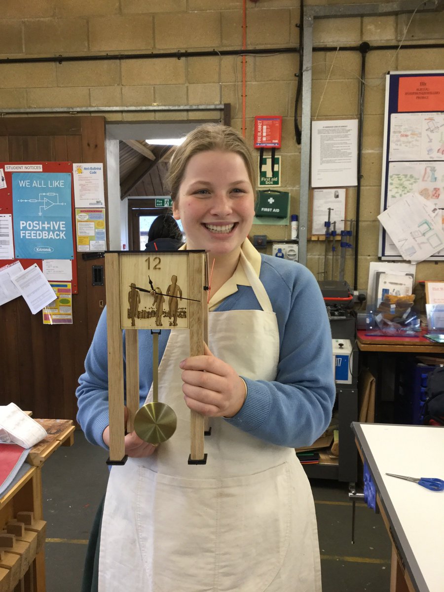 TudorHallSchool's tweet photo. Fun times, the IIIs finish their clocks in DT  #THSDT #tudorgirlscan #THSCreativity https://t.co/63Jpv7iKlV
