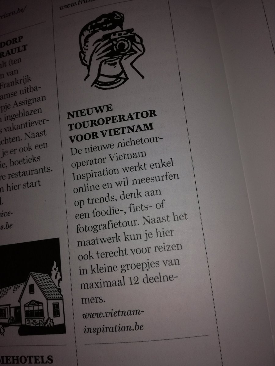 VietnamInspira's tweet photo. Prachtige vermelding voor @VietnamInspira in @destandaard door literair reisexpert Erik Brusten. 
#Vietnam #reizen #reis #rondreis #groepsreis #Azië #Cambodia #Laos https://t.co/V8k3Ym1TcB