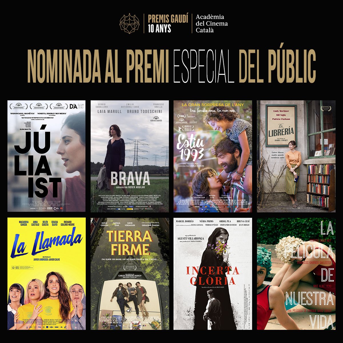 🔊Últimes hores per votar el premi del públic! Si encara no ho has fet entra a bit.ly/premidelpublic i tria la teva pel·lícula preferida entre les 8 nominades! Optaràs a un premi de cine!
Teniu temps fins les 14:00h ⏰