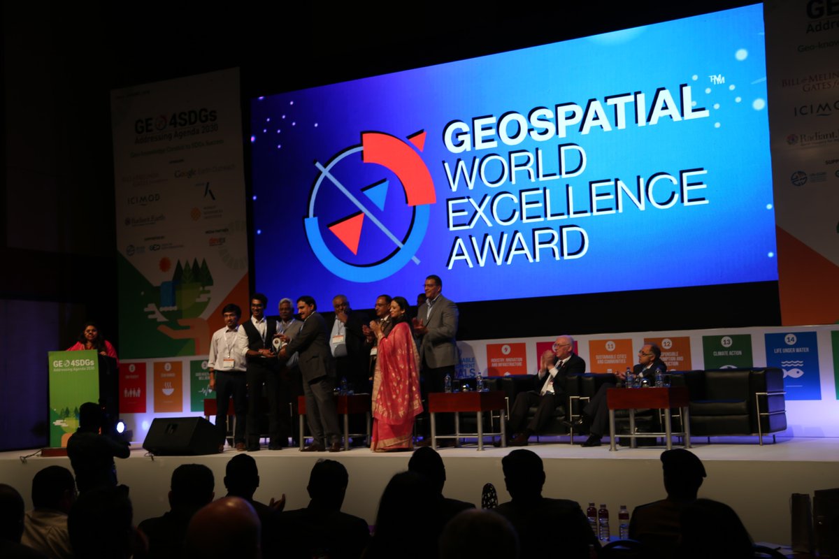 iotrlabs's tweet image. A proud moment for #iotrl
Received the &quot;GeoSpatial World Excellence Award&quot; from @yschowdary at the GeoSpatial World Forum 2018. #AJourneyBeyondTracking
@geoworldmedia @geospatialm #GeoSpatialWorldForum #IoT #GIS #HICC #GEO4IR #thub #StartUp #FleetManagementSystem
