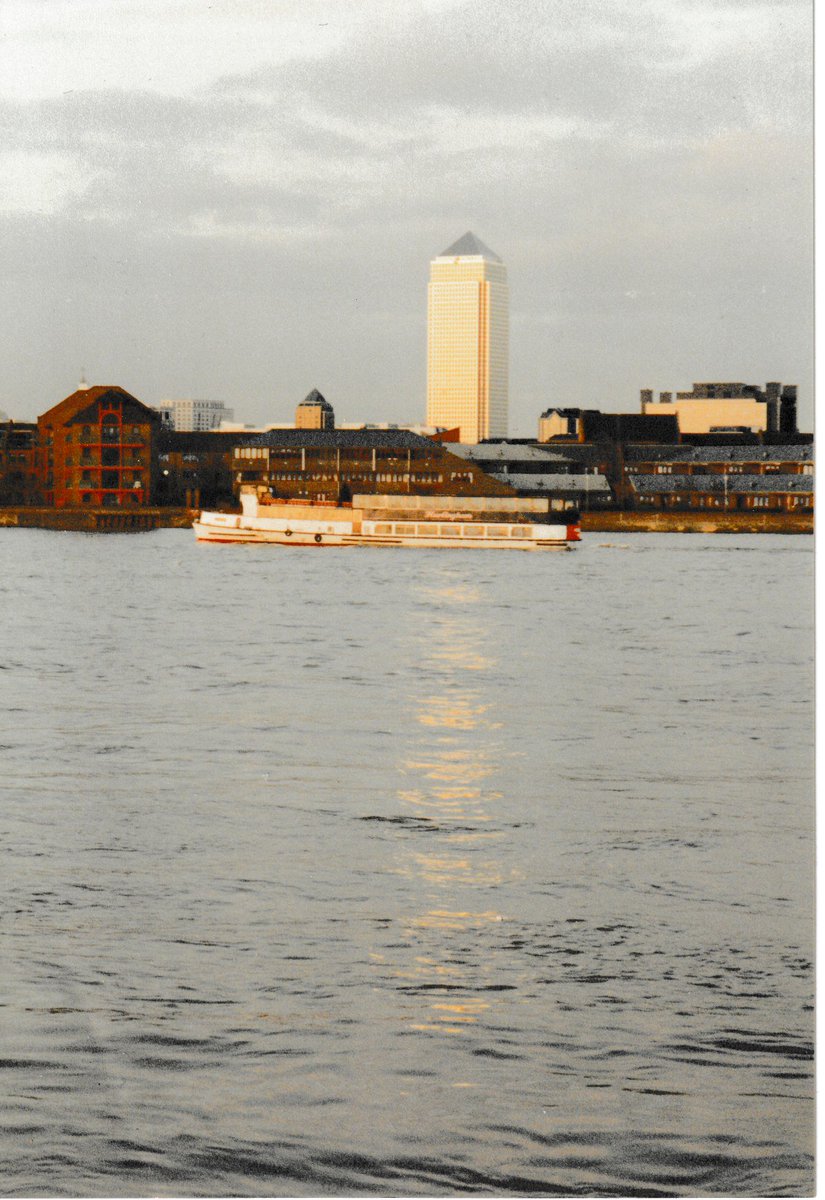 Never mind #ThrowbackThursday here's a #MondayMemory of the view from Greenwich across the river in the early 90s. It's a bit busier today!