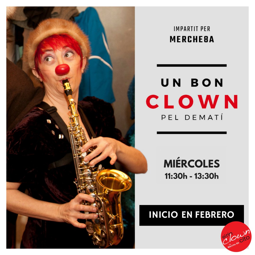 rinclowncito's tweet photo. En Febrero puedes incorportarte a este nuevo curso. UN BON CLOWN PEL DEMATÍ. ¡¡Infórmate!!
#clown #formació #merche8a https://t.co/vmiqjRZxRK