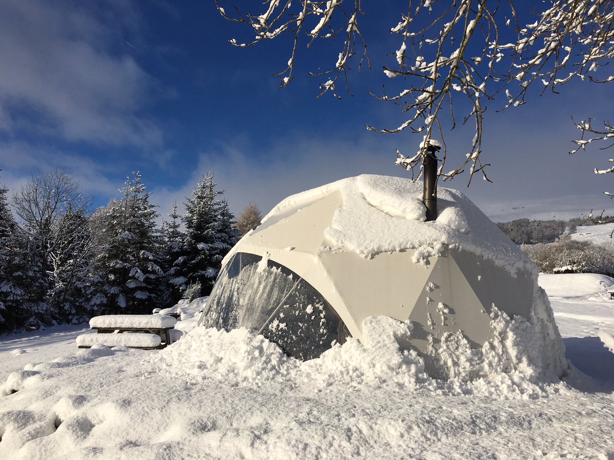 Great Snow Week....What is the weather like with you? Show us your pics.
If you are heading up to Glen coe this week skiing or fancy a day sledging with the kids, give us a ring we can book out Wigwams and Domes this week for one night only (Sun to Thur). 01567 820 323.