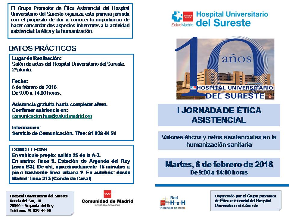 anadeph's tweet photo. I Jornada de Ética Asistencial del Hospital Universitario del Sureste. Estáis todos invitados... https://t.co/sgMI9aHzDi
