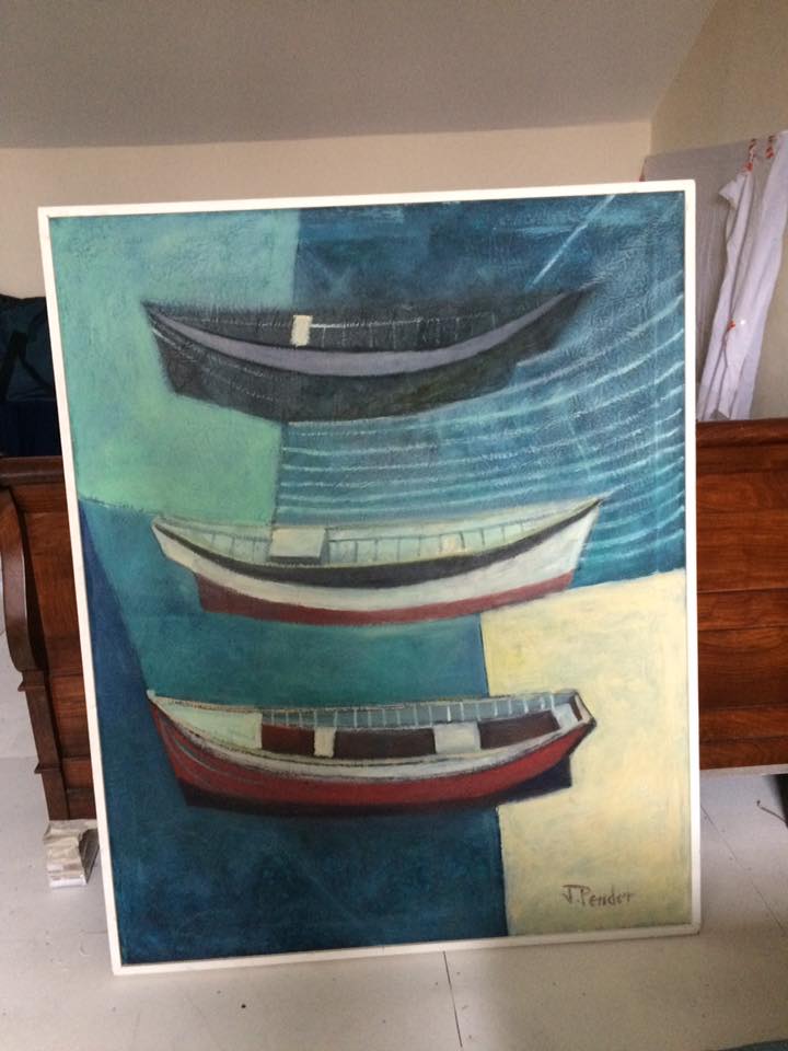 CaitMavroleon's tweet photo. Taking things out of my storage & deciding their future...#jackpender #cornishpainter To hang, store, or sell? Decisions, decisions. #FirstWorldProblems #monday https://t.co/nABpzHHbsb