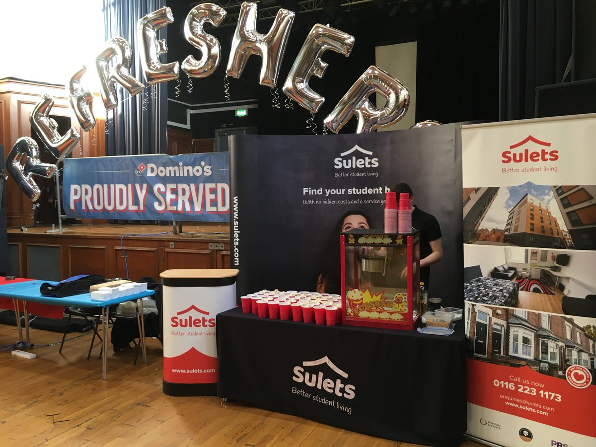 Sulets's tweet photo. Weβre up and running at @LeicesterUnion #Refreshers18 fair! FREE freshly made popcorn all day long(until 4pm)ππΏ https://t.co/qM2c6HXUnS