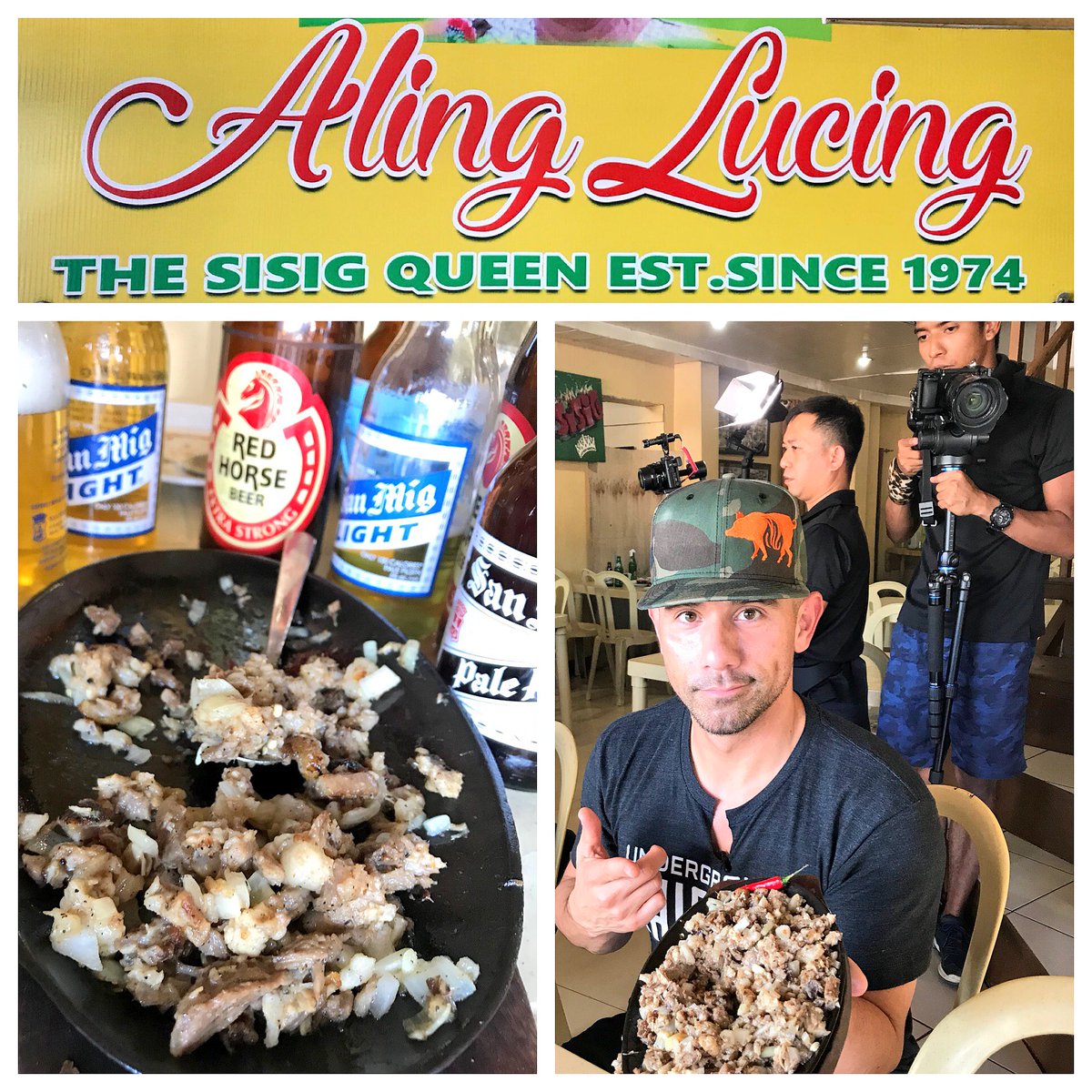 BillyDec's tweet photo. #Sisig- pig face cooked 3 ways, served on a sizzling platter) starting to be all the foodie rage— all started here in #Pampanga, since Americans at nearby Clark Air Base wouldn’t eat the heads). #Filipino #Chef #Restaurateur #CulinaryTour https://t.co/ZlcRfVk2cM