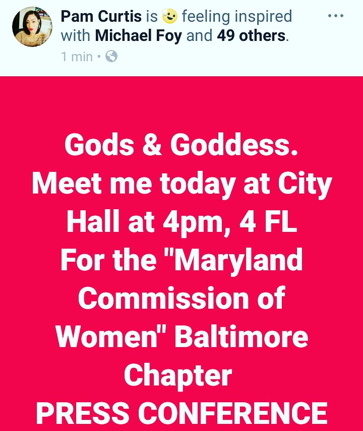 Join US today <a href="/MayorPugh50/">Mayor Catherine Pugh</a> &amp; Vice President of City Council Sharon Green Middleton Uplifting each other, embracing your voice, knowing your rights and ETC