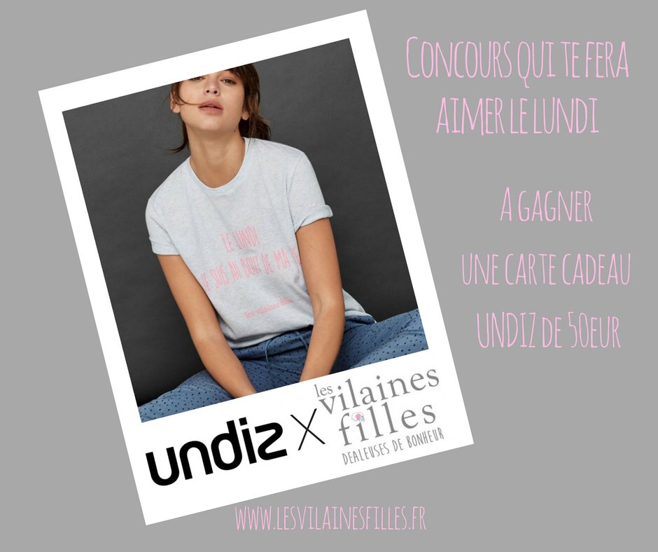 Toi aussi viens tenter ta chance sur la page facebook des Vilaines Filles #undiz #newcollab