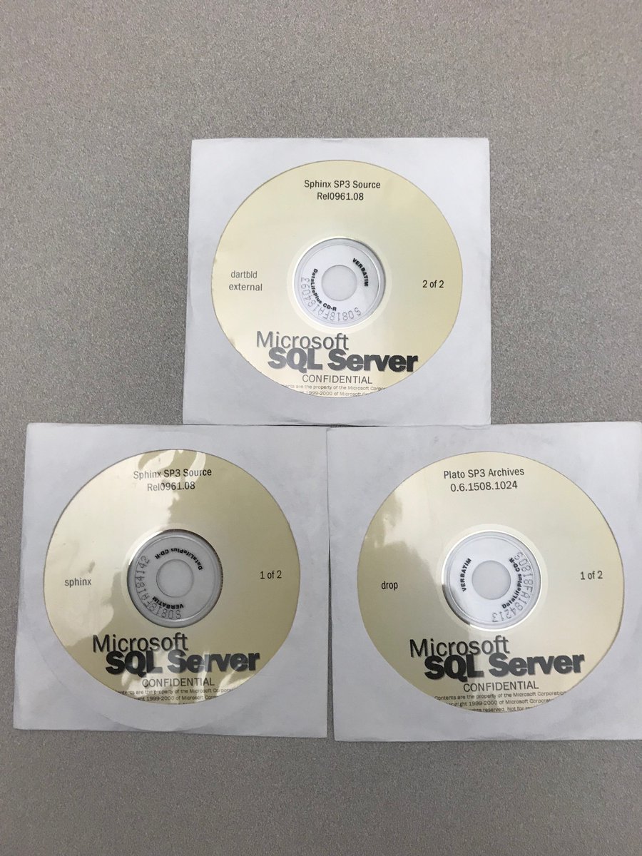 bobwardms's tweet image. I also found these during recent office move. Test your #sqlhistory knowledge by guessing what products the code names on these DVDs became and do it without a web search.