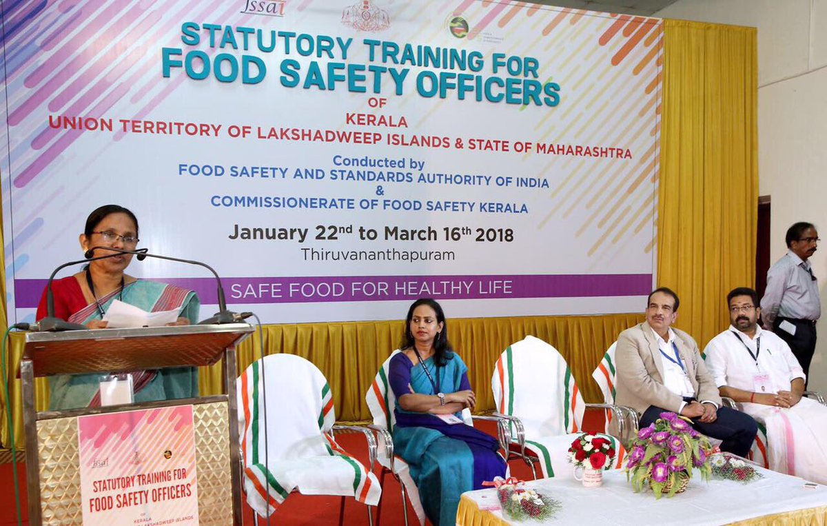 KeralaCfs's tweet image. Statutory training for FSOs from Kerala, Lakshadweep, Maharashtra by FSSAI and Commissionerate of Food Safety Kerala #fsotraining @fssaiindia @VeenaNMadhavan @ceo_fssai