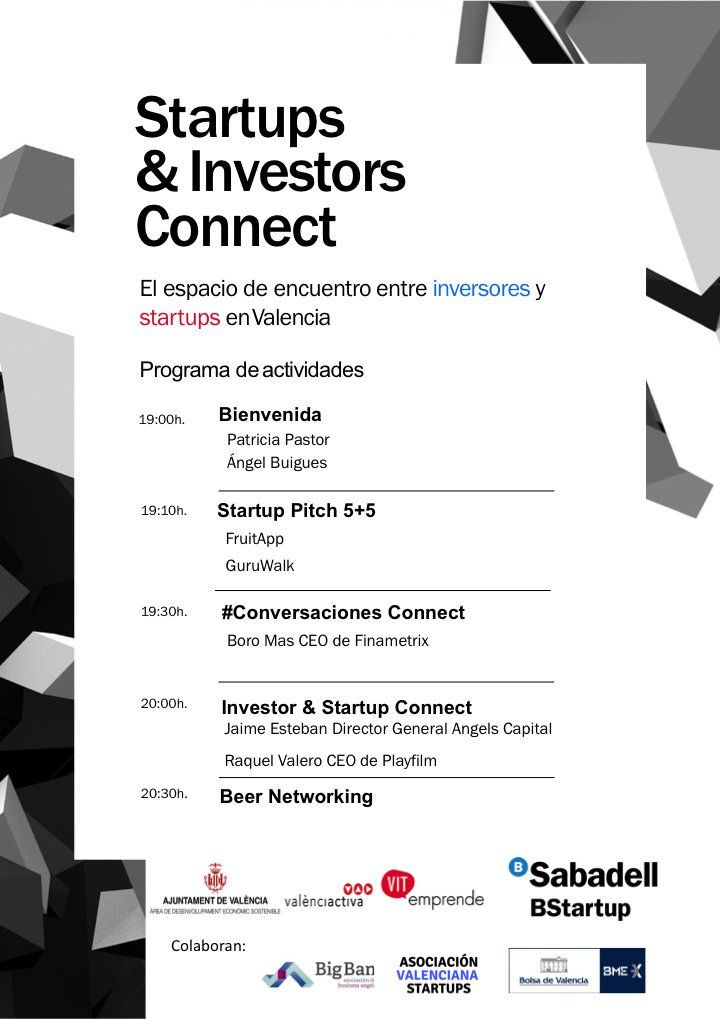 Demium (@demiumstartups) on Twitter photo 👉🏼 EVENTO 👈🏼
🥁🥁🥁......Miércoles 31 de enero, 19H Bolsa de #Valencia #SIConnect encuentro entre inversores y #startups. Vienen <a href="/FruitsApp/">FruitsApp</a> <a href="/guruwalk/">GuruWalk</a> <a href="/Finametrix/">Finametrix</a> <a href="/boromas/">Boro Mas</a> <a href="/jestebancid/">Jaime Esteban</a> <a href="/angels_capital/">Angels</a> <a href="/AngelBuigues/">Ángel Buigues</a> <a href="/PatriciaPastorG/">Patricia Pastor</a> <a href="/VITEmprende/">@vitemprende</a>
¡No puedes faltar! 👉🏼 EVENTO 👈🏼
🥁🥁🥁......Miércoles 31 de enero, 19H Bolsa de #Valencia #SIConnect encuentro entre inversores y #startups. Vienen <a href="/FruitsApp/">FruitsApp</a> <a href="/guruwalk/">GuruWalk</a> <a href="/Finametrix/">Finametrix</a> <a href="/boromas/">Boro Mas</a> <a href="/jestebancid/">Jaime Esteban</a> <a href="/angels_capital/">Angels</a> <a href="/AngelBuigues/">Ángel Buigues</a> <a href="/PatriciaPastorG/">Patricia Pastor</a> <a href="/VITEmprende/">@vitemprende</a>
¡No puedes faltar!