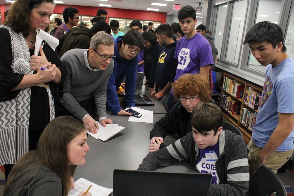 hackclub's tweet photo. And... That's it for #Code211 @PalatineHS! With 22 project submissions, @HSDistrict211's first hackathon was a huge success! We are so excited to see school districts starting to help to organize these events - this is what hacking really is! https://t.co/ieag2X4qWu