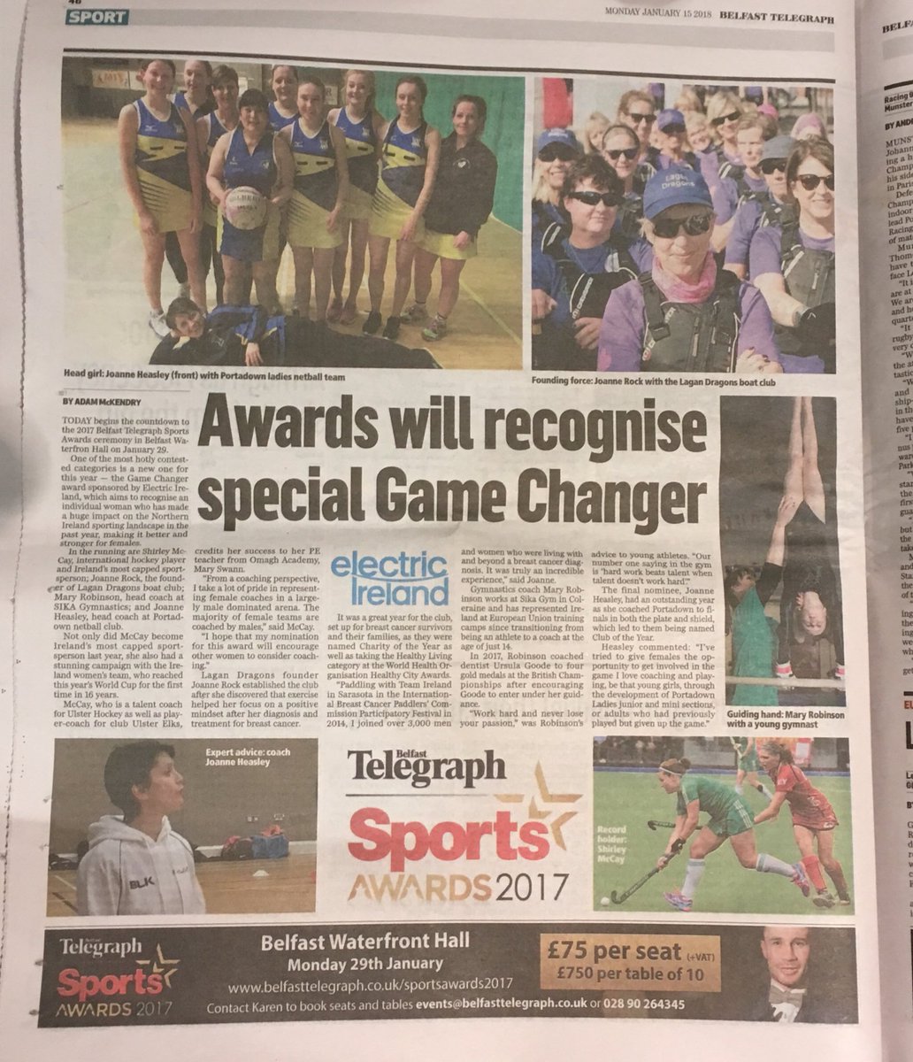 Joanne__Rock's tweet photo. Truly humbled by this nomination @BelTel @BelTel_Sport @BelTelSportsDes @ElectricIreland #gamechanger category. The power of sport, commitment & camaraderie really does change lives for the better beyond a diagnosis of #breastcancer #activefitsporty #getinpired #dragonboat https://t.co/ggKmObNEOb