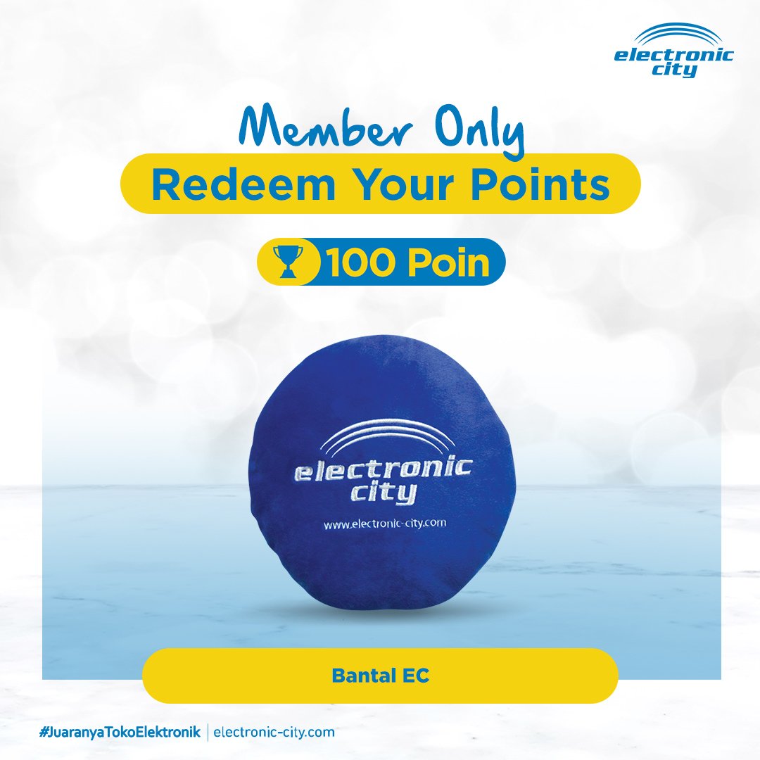 electronic_city's tweet photo. Anda bagian dari member Electronic City? Segera redeem poin Anda untuk dapatkan hadiah menarik dari Electronic City. Dengan poin 100 Anda bisa dapatkan boneka EC-MAN, bantal EC, kabel audio aux ECI, kabel micro USB ECI, dll. dll. Segara tukarkan ya :)
#itsEC #ECmember #ECMAN https://t.co/n4wkkhb7l7