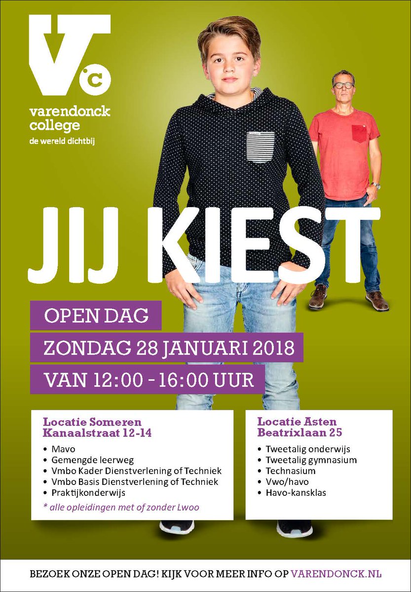 Zondag #opendag #jijkiest #varendonck #gymnasium #tweetalig #havo #mavo #vmbo # praktijkonderwijs