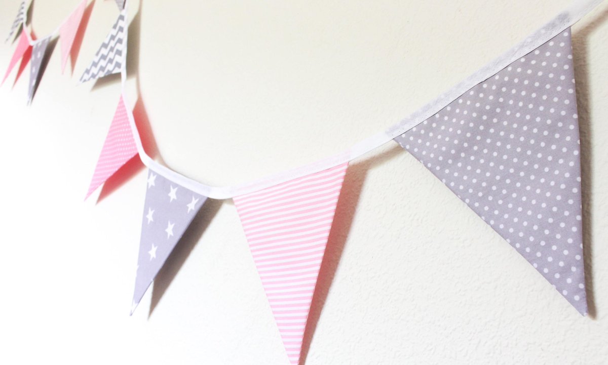 How cute is this new pink and grey nursery bunting. 
Just £16. #pink #homedecor #grey  #etsy etsy.me/2n0kzxK