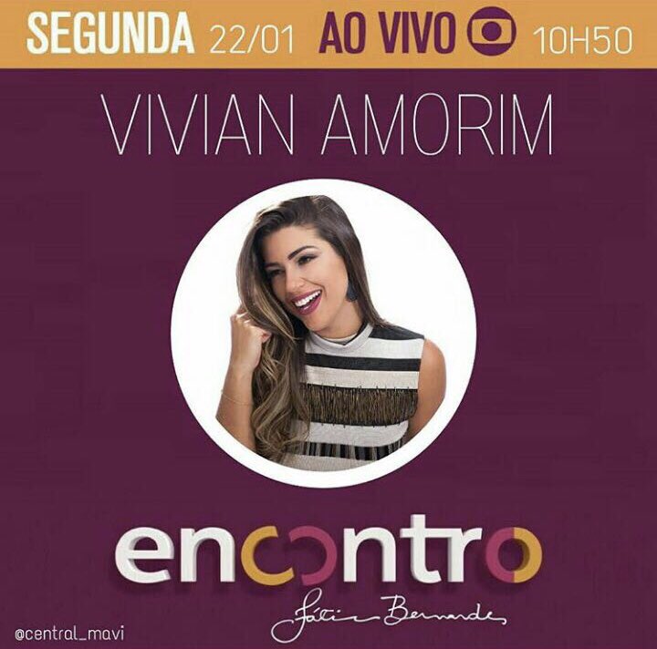amorimvivian_'s tweet photo. Bom diaaaa!!! Daqui a pouco temos um Encontro marcado 😍 https://t.co/4G5VNBmVp2
