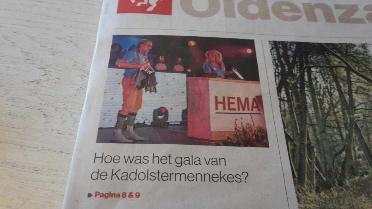 Top recensie in de krant van vandaag over Kadolstergala 2018! En we mogen nog een weekend! Alaaf! En neem nog een rookworst! #EchtHema #noggeenDriehoekverbod #Oldenzaal <a href="/kadolster/">De Kadolstermennekes</a>