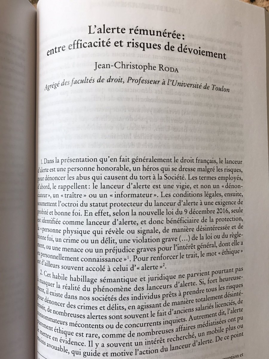 AugagneurLuc's tweet photo. @jc__roda sur les traces des sycophantes modernes #LanceursD'alerte passionnant, documenté. Et d'autres excellents auteurs. À lire! Chez @LGDJediteur @LextensoEtudian https://t.co/5jwilLSoR8
