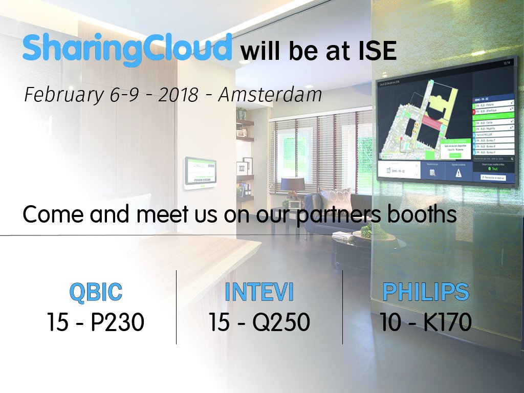 sharingcloud's tweet photo. @sharingcloud will be at @ISE_Show for #ISE2018 on its partners booths : Qbic, @Intevi_Ltd & @Philips ! Come and meet us, and discover the new features of #InstantSuite !
#Digital #workplace #workplacedigitalisation #ISEshow #SharingCloud https://t.co/Lh0h1HF9mB