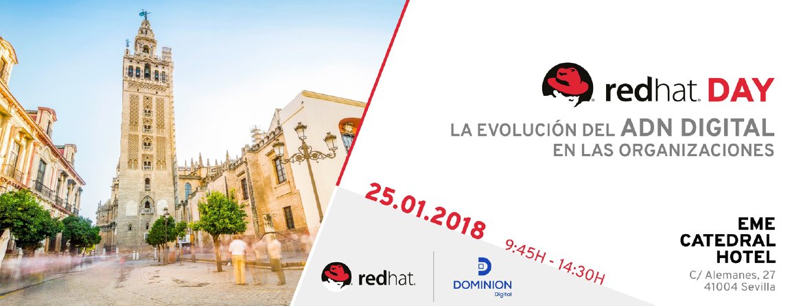 Dominion_DOM's tweet photo. Este jueves 25 hablaremos de cómo #Cloud, #Storage, #DevOps y #Mobile son clave en la evolución del ADN digital de las organizaciones en el evento ‘RED HAT DAY SEVILLA 2018’ organizado por @RedHatIberia y @Dominion_Grupo https://t.co/JpOqtCBCsF