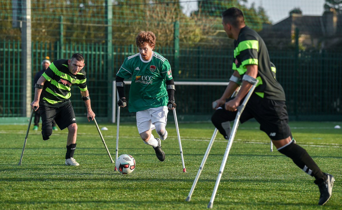 IrelandFootball's tweet photo. A momentous weekend as the inaugural amputee National League kicked off in Midleton with @bfcdublin, @CorkCityFC and @ShamrockRovers taking part on the opening weekend! #FootballForAll https://t.co/yLfqoWJLfp