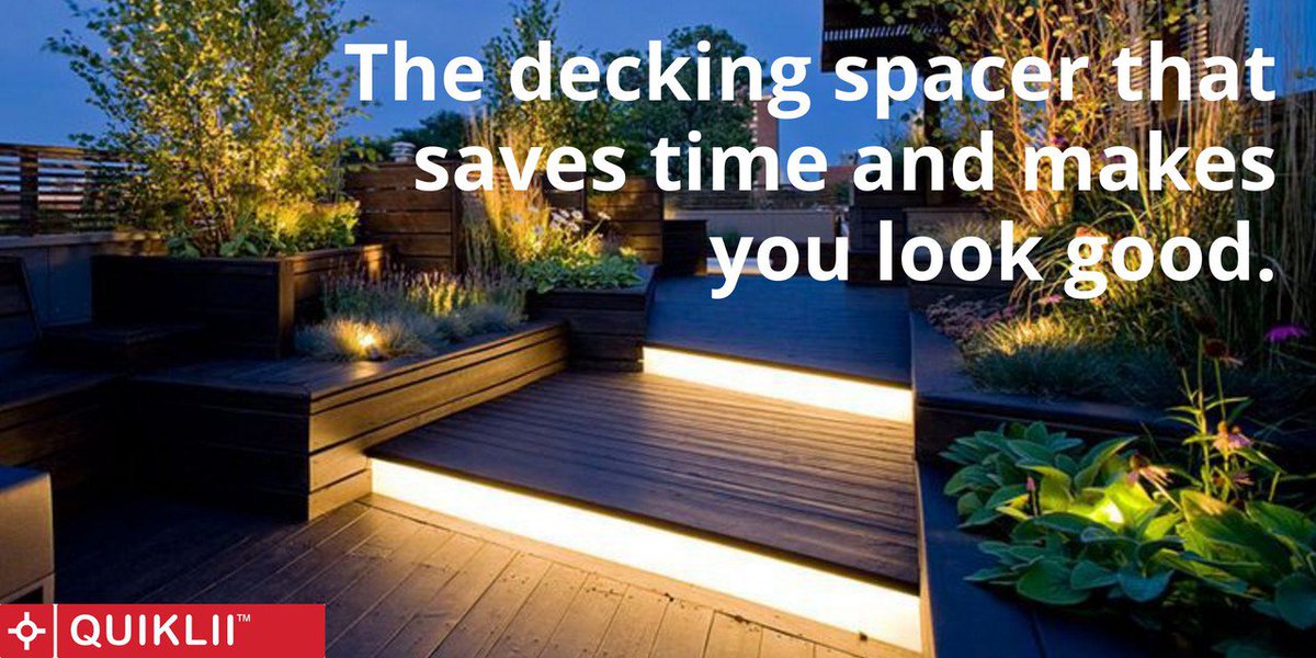 QUIKLII_UK's tweet photo. Awesome decking ideas......   #Quiklii   The decking spacer that saves time and makes you look good.  https://t.co/O6RLskEZ7f https://t.co/6Xzfaazvab