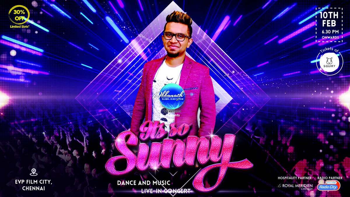 squiry_in's tweet photo. The reality show sensation Nikhil Mathew is all set to give a musical treat at It's so Sunny - Sunny Leone &amp; Andrea Jeremiah Live-in Concert
Grab your tickets now: https://t.co/wYS7m3lgJI 
#Squirypick #Chennai #SunnyinChennai #SunnyLeoneliveinconcert #NikhilMathew #LiveInConcert https://t.co/DtnWGlwB8I