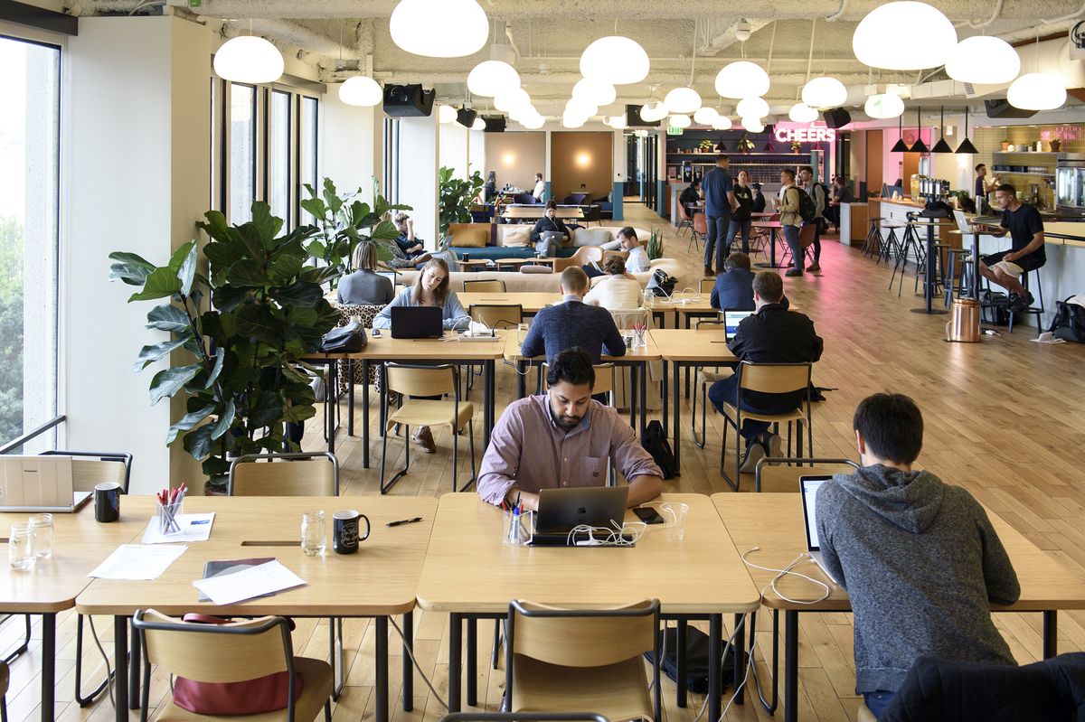 business's tweet photo. WeWork is turning its offices into study halls https://t.co/VucKQySv3N https://t.co/UlCKcsy7Hi