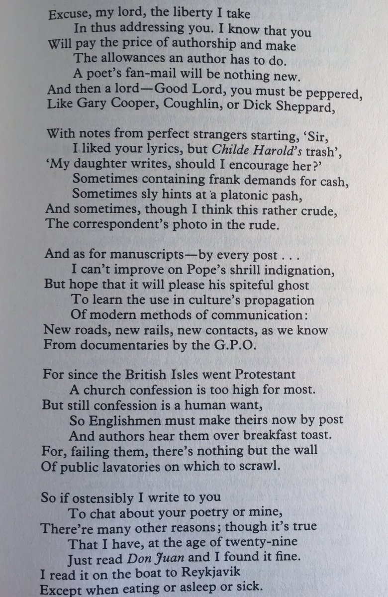 Tom Overton On Twitter Happy Birthday Byron From W H Auden S