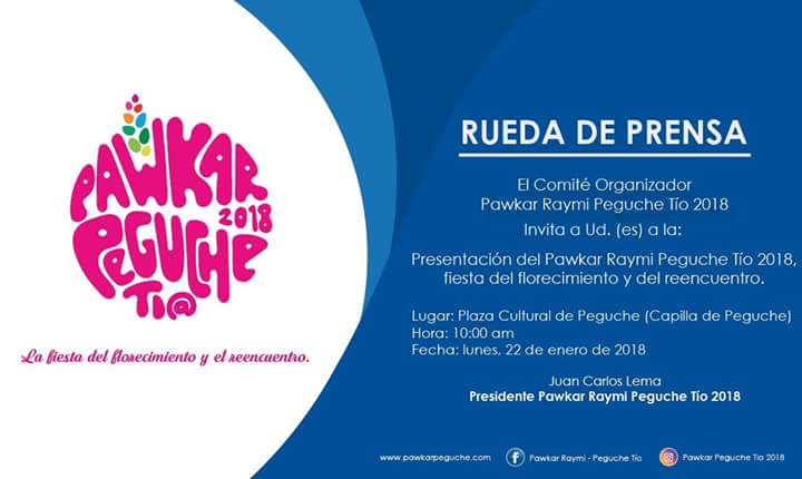 xcoronado's tweet photo. En rueda de prensa, hoy se prrsentará el programa de la fiesta del florecimiento. Invitados todos #pawkarPeguche https://t.co/AUY5DQvDCE