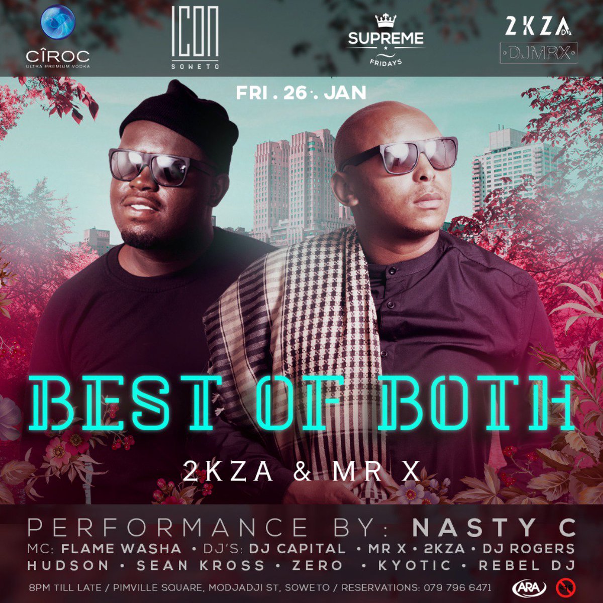 KonkaSoweto's tweet photo. FINALLY!!

We are counting down the days to our opening night. Its going to be the hottest party ever.

Ladies complimentary access before midnight.

#SupremeFridays #BestofBoth #SonsofSotra #IconSoweto #CirocSA #OnArrival https://t.co/kfBuxyFTUp