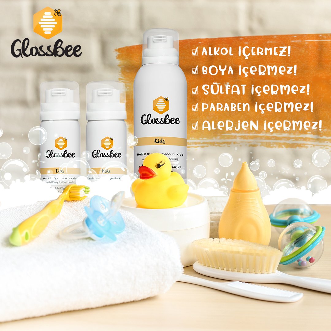 GlossBee_Tr's tweet photo. GlossBee Çocuk Saç ve Vücut Köpüğü güvenilir formülü ile çocuğunuza sağlıklı ve güvenli bir banyo keyfi sunar.❤🍯https://t.co/n2iGyOCesa #birköpükmutluluk https://t.co/EpJ8sDU4WW
