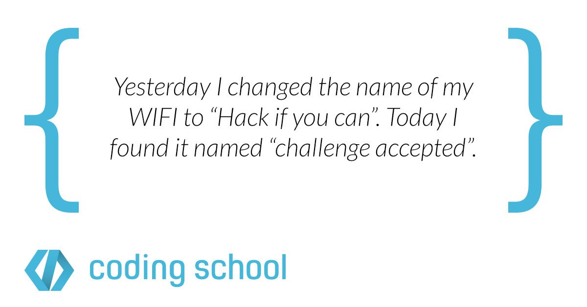 codingschoolgr's tweet photo. Καλή εβδομάδα σε όλους εσάς που κρύβετε μέσα σας έναν χάκερ! #codingschool #keepcoding #takethechallenge https://t.co/mN9MvmfjSp