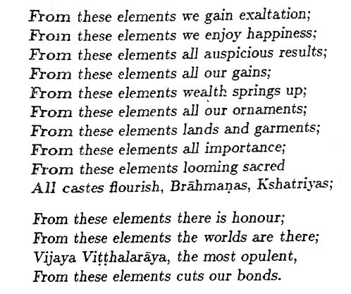 27. The greatness & usefulness of the elements is thus described by Vijayadasaru: