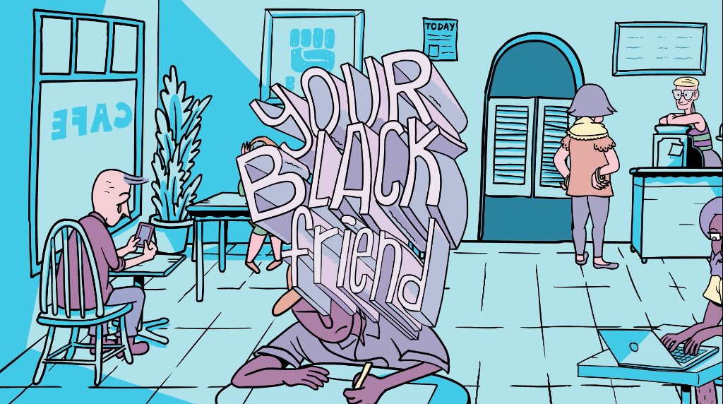 silversprocket_'s tweet image. Ben Passmore’s "Your Black Friend" indie comic premieres as a 3-minute animation by @DAYGLOAYHOLE &amp;amp; Doggo Studios youtu.be/iHvxXImnWKw