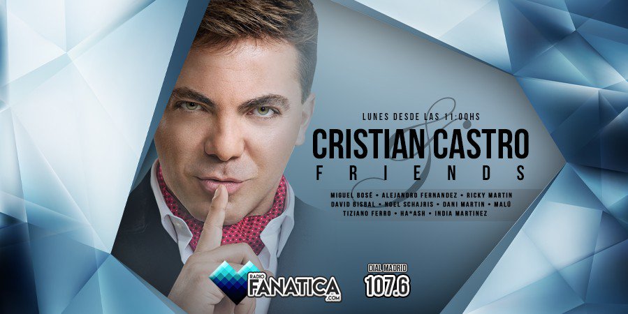 radiofanatica_'s tweet photo. "ENAMORADOS" @CristianCastro (live)

#LosLunesSonDeCristian

https://t.co/fJPoAfgkag 107.6 #Madrid

#Enamorados como dos tontos 🎶que se han encontrado 🎶
Como si siempre te hubiera #buscado y esperado

En mis brazos te #atrapo y te amarro estamos #enamorados ... 🎶 https://t.co/z7bAIUXiq5