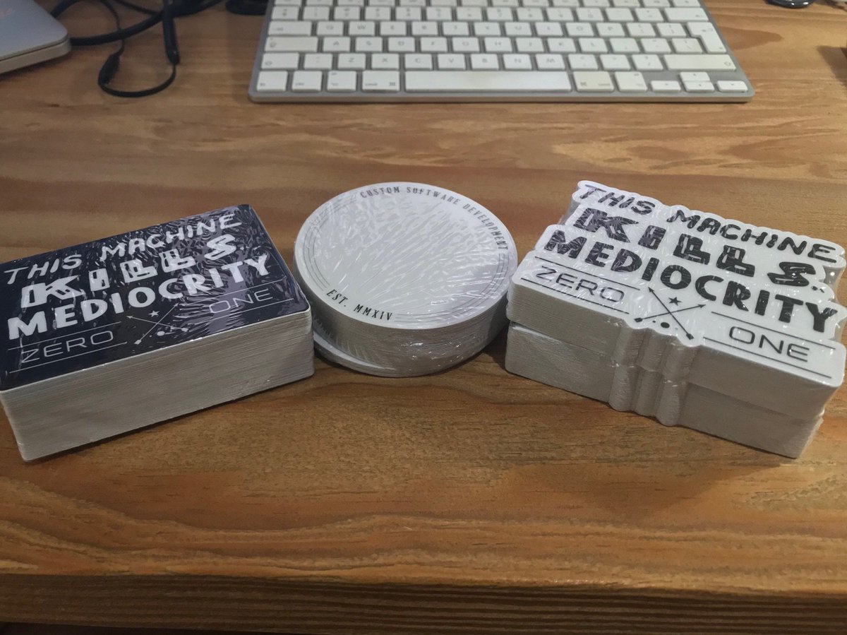 we_are_zero_one's tweet photo. We have a fresh batch of our famous Zero One stickers ready to share at @rubyfuza 2018. https://t.co/KFoezfvEe0