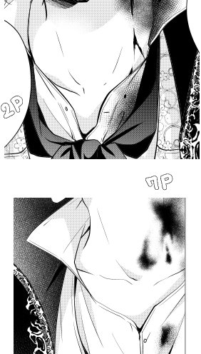 中盤ページ以降レオンハルトのスカーフを全部描き忘れてることが判明………oh… 