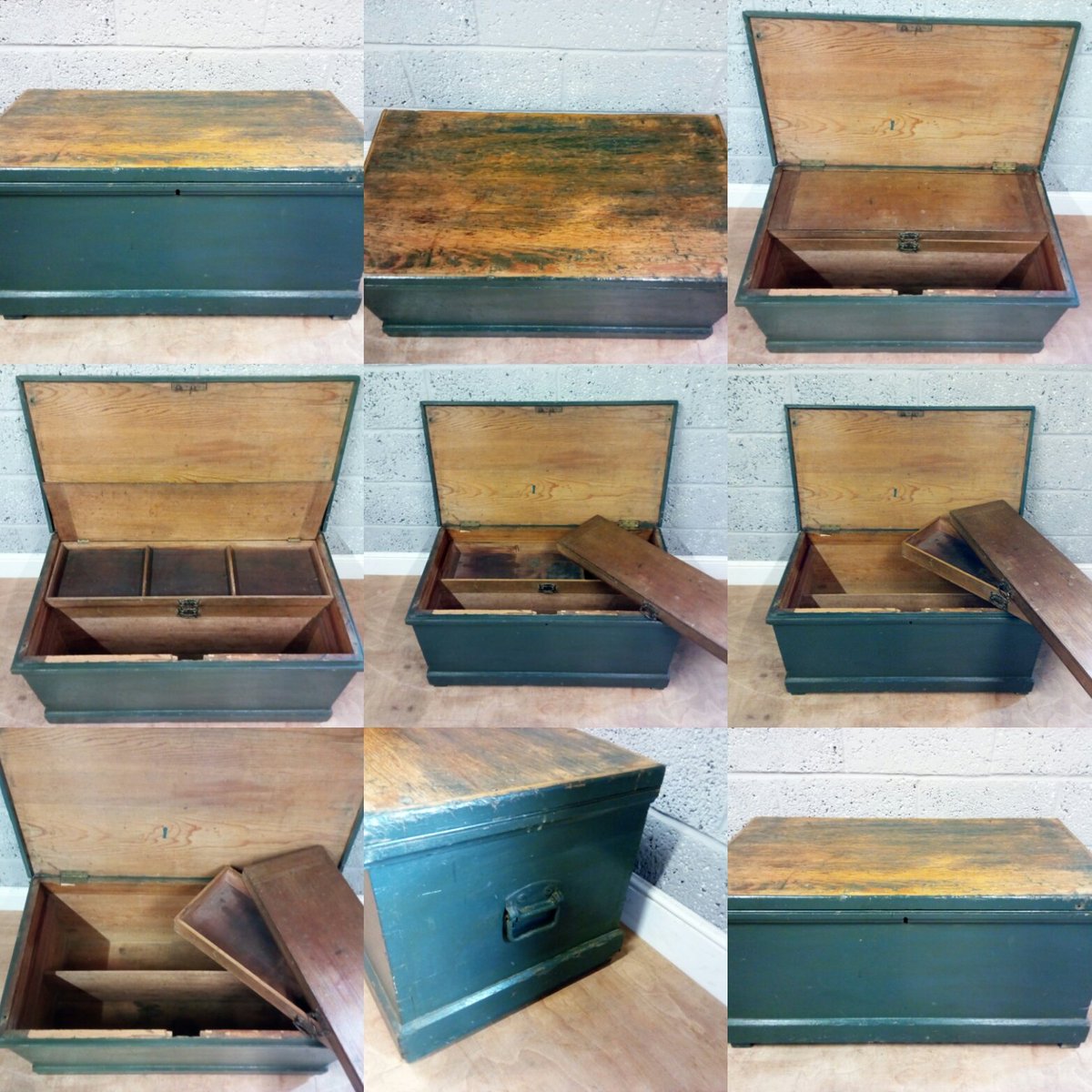 molevintage1's tweet photo. A beautiful Old Carpenters Tool Chest.
Height- 44.5cm
Depth- 48cm
Length- 89cm
#vintage #vintagechest #chest #toolchest #toolbox #pine #pinechest #vintagetools #vintagecoffeetable #coffeetable #vintagestorage https://t.co/tZS3Np4BQf