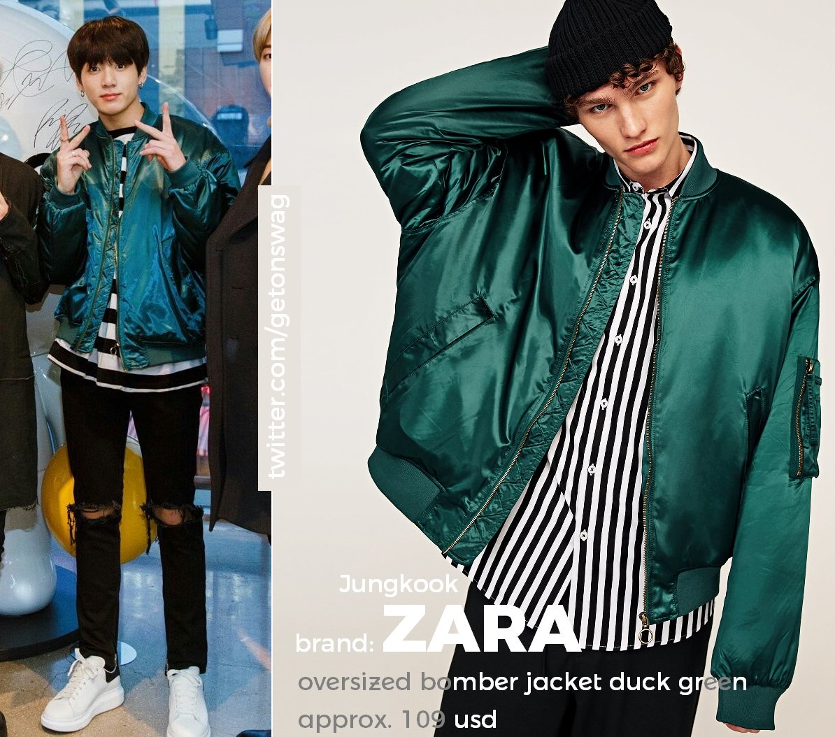 zara oversized bomber